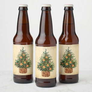 Kerstbomen Landenbos Eenvoudige bierLabel Bier Etiket