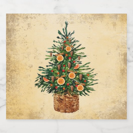 Kerstbomen Landenbos Eenvoudige bierLabel Bier Etiket (Enkel label)