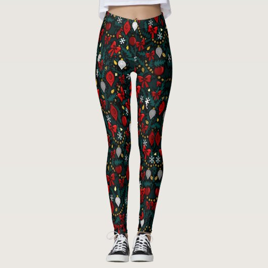 kerstbomen Leggings kerstbomen kostuums (Voorkant)