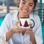 Kerstbomen Leuke Vakantie Buffel Check Patroon Mok