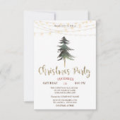 kerstbomen, lichte kerstfeestdagen kaart (Voorkant)