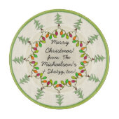 Kerstbomen & Lichten Charcuterie Board Snijplank (Voorkant)