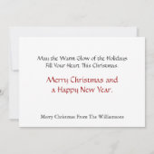 Kerstbomen Lijst Gold Ribbon-kerstmis Feestdagenkaart (Achterkant)