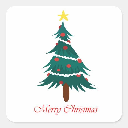 kerstbomen | Luxe vakantie Vierkante Sticker (Voorkant)
