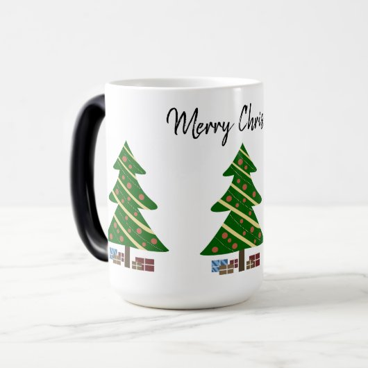 kerstbomen magische mok (Voorkant links)