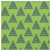 Kerstbomen maretak groene stof (Swatch)
