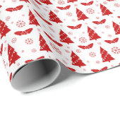 Kerstbomen, mariniers en sneeuwvlokken cadeaupapier (Rol Hoek)