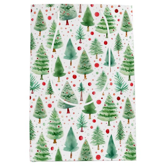 kerstbomen medium cadeauzakje (Voorkant)