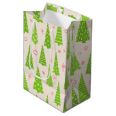 kerstbomen medium cadeauzakje (Voorkant Gekanteld)