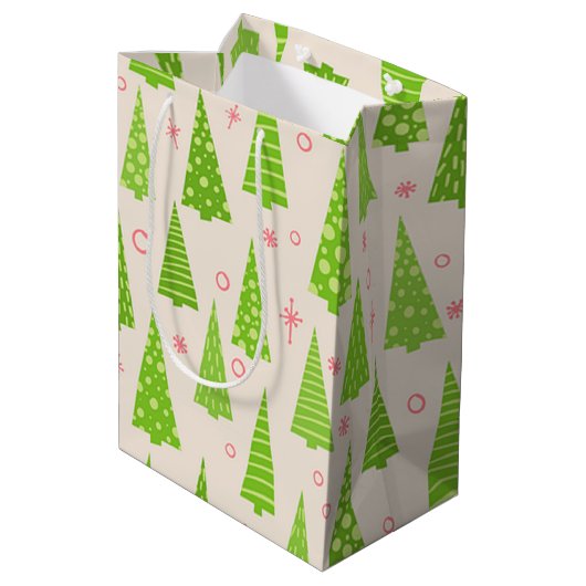 kerstbomen medium cadeauzakje (Achterkant Gekanteld)