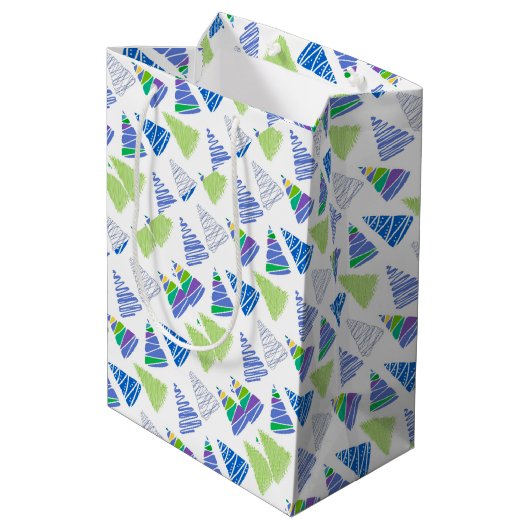 kerstbomen medium cadeauzakje (Achterkant Gekanteld)