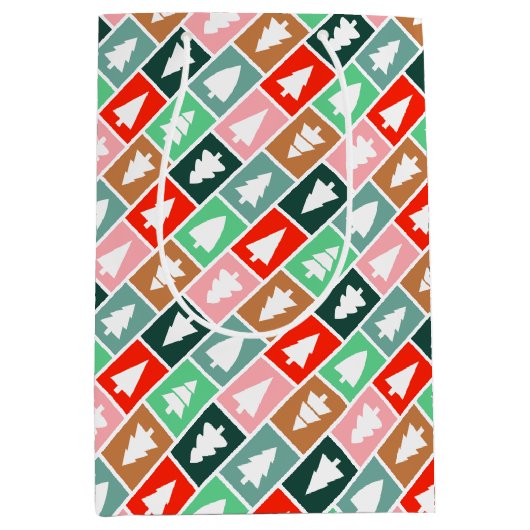 kerstbomen medium cadeauzakje (Voorkant)