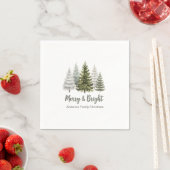 Kerstbomen Merry & Bright cocktail servetten (Insitu)