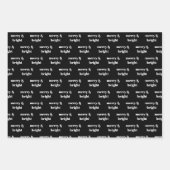 kerstbomen Merry en Bright Polka Dots Inpakpapier Vel (Voorkant 3)