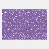 kerstbomen "Merry Kerstmis" sneeuw paars Inpakpapier Vel (Voorkant 2)