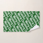 kerstbomen "Merry Kerstmis" sneeuwgroen Bad Handdoek (Handdoek)