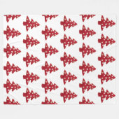 Kerstbomen met Buttonnen Patroon Fleece Deken (Voorkant (Horizontaal))