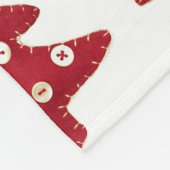Kerstbomen met Buttonnen Patroon Fleece Deken (Hoek)