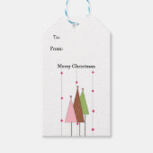 Kerstbomen met een Gril Cadeaulabel (Voorkant)