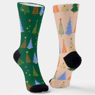 Kerstbomen met een Grilfige Roze en Groene Uitstra Sokken