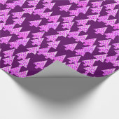 Kerstbomen met een moderne bloem - amethyst paars cadeaupapier (Hoek)