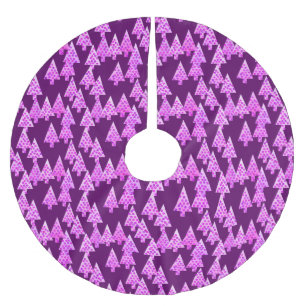Kerstbomen met een moderne bloem - amethyst paars kerstboom rok