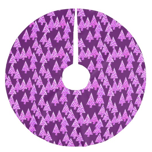 Kerstbomen met een moderne bloem - amethyst paars kerstboom rok (Voorkant)