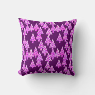 Kerstbomen met een moderne bloem - amethyst paars kussen
