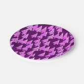 Kerstbomen met een moderne bloem - amethyst paars papieren bordje (Gekanteld)