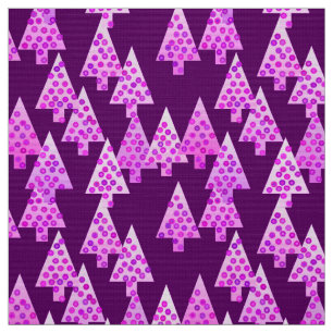Kerstbomen met een moderne bloem - amethyst paars stof