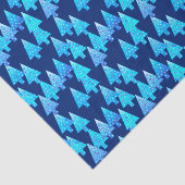 Kerstbomen met een moderne bloem - diep blauw tissuepapier (Detail)