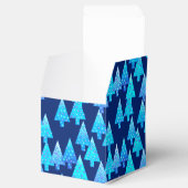 Kerstbomen met een moderne bloem - kobalt blauw bedankdoosjes (Geopend)