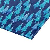 Kerstbomen met een moderne bloem - kobalt blauw snijplank (Hoek)