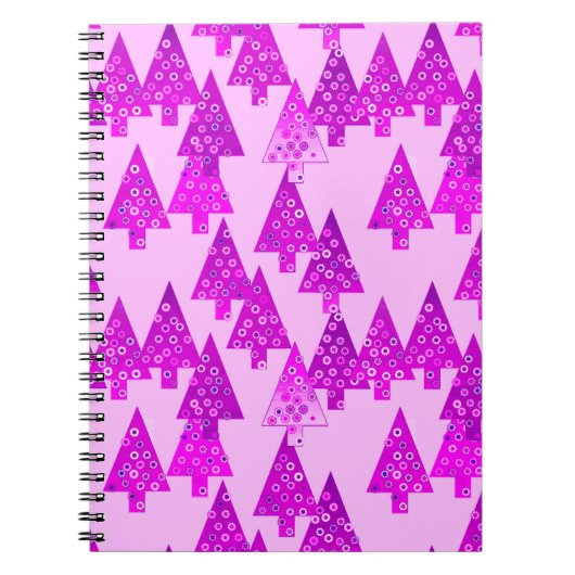 Kerstbomen met een moderne bloem - orchidee notitieboek (Voorkant)