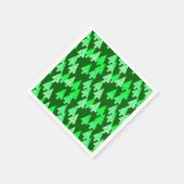 Kerstbomen met een moderne bloem - pijngroen servetten (Hoek)