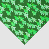 Kerstbomen met een moderne bloem - pijngroen tissuepapier (Detail)