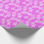 Kerstbomen met een moderne bloem - roze orchidee cadeaupapier (Hoek)