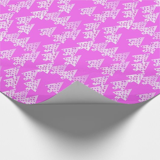 Kerstbomen met een moderne bloem - roze orchidee cadeaupapier