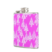 Kerstbomen met een moderne bloem - roze orchidee heupfles (Links)
