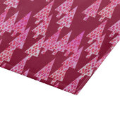 Kerstbomen met een moderne bloem - wijn en roze snijplank (Hoek)