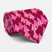 Kerstbomen met een moderne bloem - wijn en roze stropdas (Opgerold)