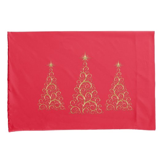 kerstbomen met feestdagen, Kussensloop set (Voorkant-Rechts)