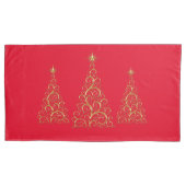 kerstbomen met feestdagen, Kussensloop set (Voorkant-Links)