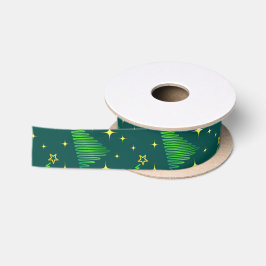 Kerstbomen met gouden staarten satijnen lint