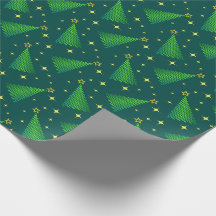 Kerstbomen met gouden sterren