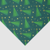 Kerstbomen met gouden sterren tissuepapier (Detail)