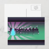 kerstbomen met groene tassen feestdagenkaart (Voorkant / Achterkant)