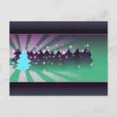 kerstbomen met groene tassen feestdagenkaart (Voorkant)