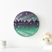 kerstbomen met groene tassen grote klok (Huis)