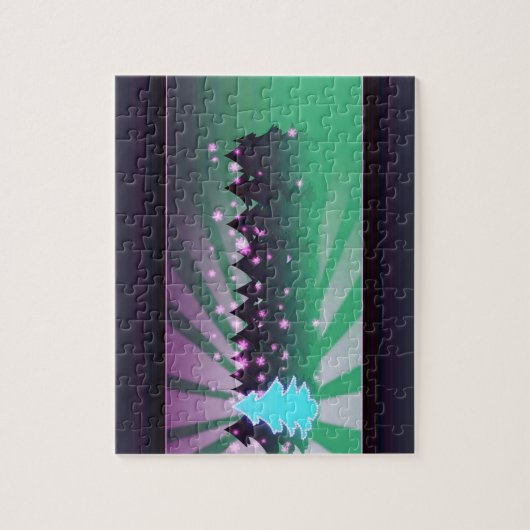 kerstbomen met groene tassen legpuzzel (Verticaal)